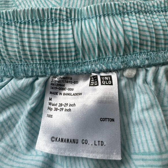 UNIQLO Ligth Blue Loungewear Elastic Waistband Shorts Sz M Side Pockets Bottom - Picture 4 of 10